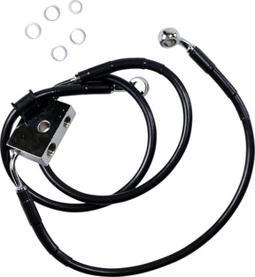Drag Specialties Frt Brake Line Xl Bk +10 Brake Lines Hoses Stainless Drag Specialties