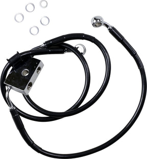 Drag Specialties Frt Brake Line Xl Bk +10 Brake Lines Hoses Stainless Drag Specialties