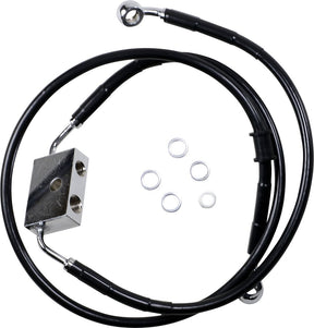 Drag Specialties Frt Brake Line Xl Bk +12 Brake Lines Hoses Stainless Drag Specialties