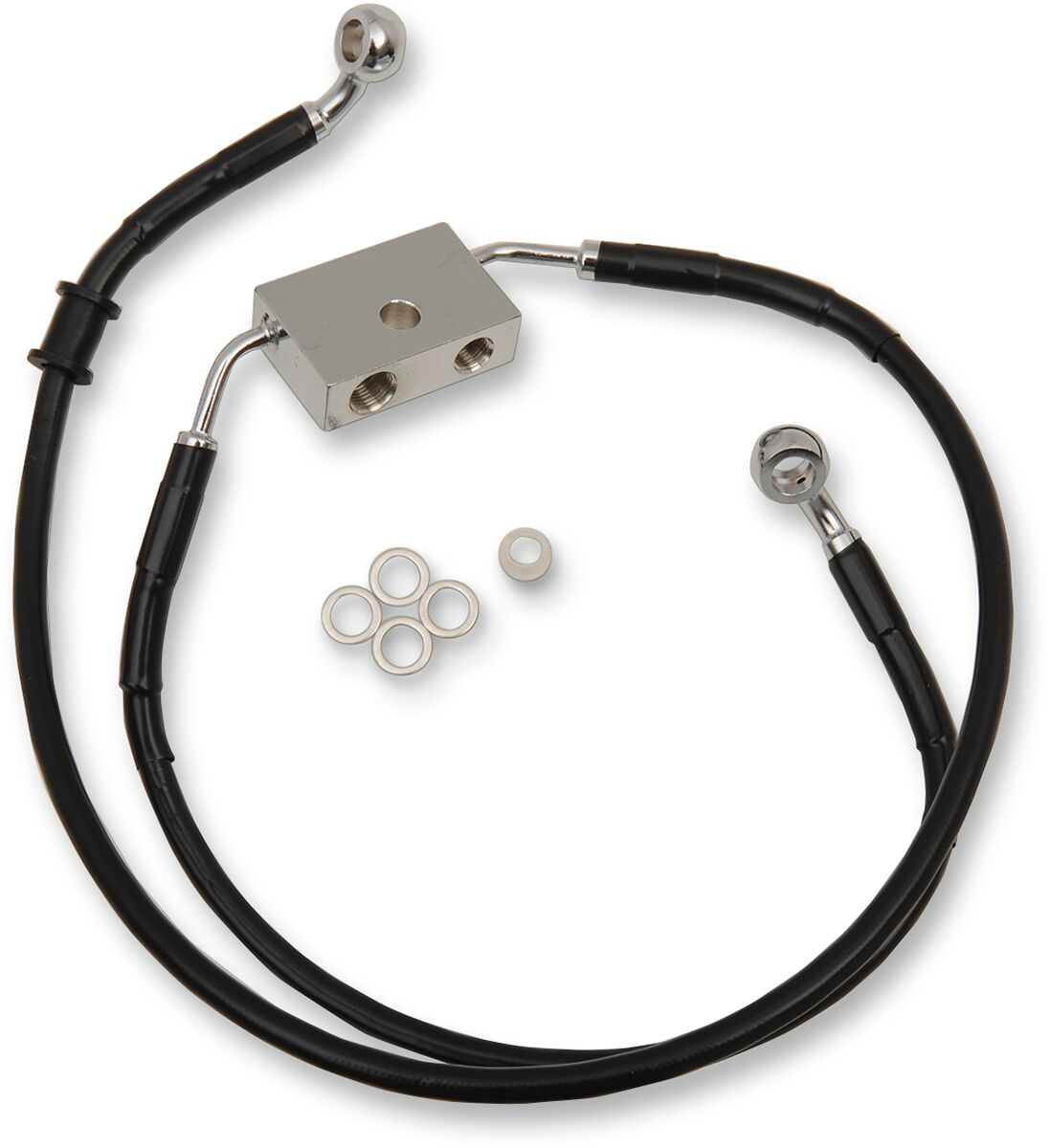 Drag Specialties Frt Brake Line Xl Bk +8 Brake Lines Hoses Stainless Drag Specialties