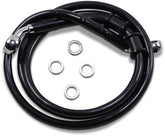 Drag Specialties Frt Brake Line Xl Bk +8 BRAKE LINES-HOSES-STAINLESS ST Drag Specialties