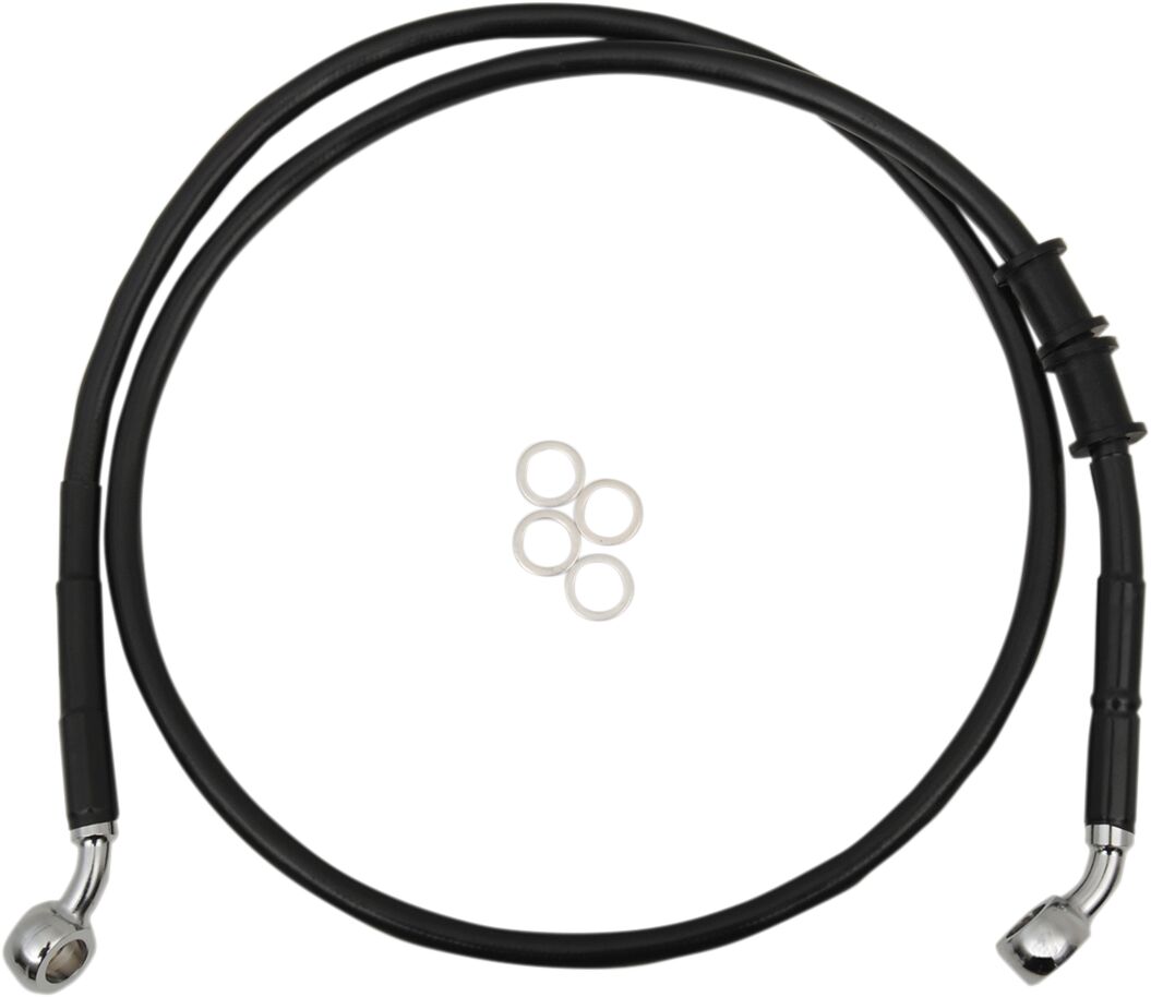 Drag Specialties Frt Brake Line Xl Bk +12 BRAKE LINES-HOSES-STAINLESS ST Drag Specialties