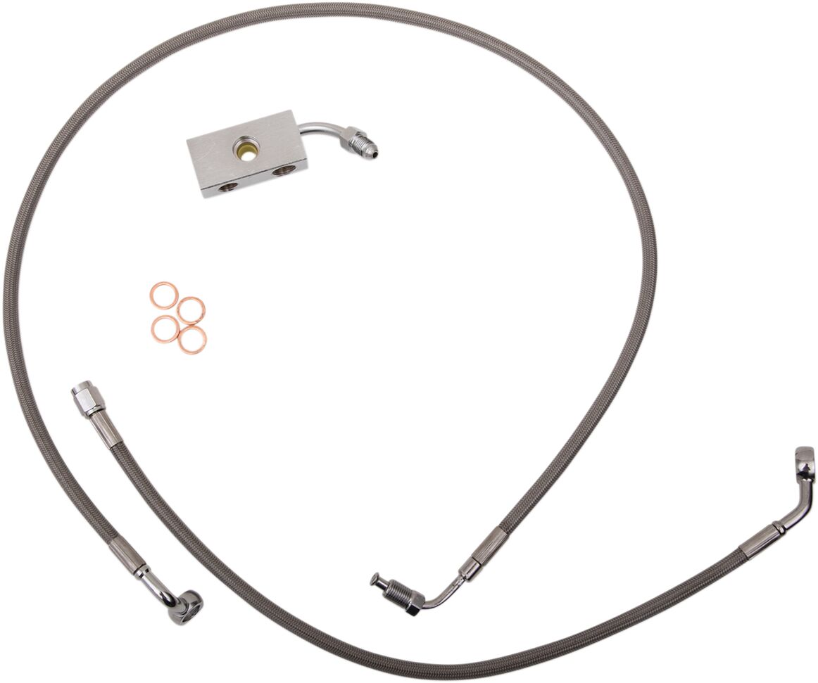La Choppers Brake Line 15 17 St 18+ C BRAKE LINES-HOSES-STAINLESS ST La Choppers