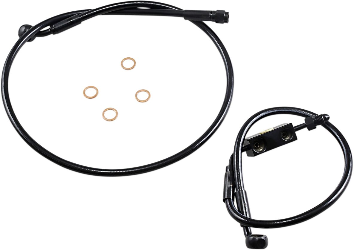 Magnum Shielding Line Brake Front Xr Blk BRAKE LINES-HOSES-STAINLESS ST Magnum Shielding