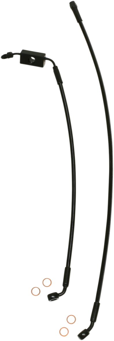 Magnum Shielding Line Brake Front Xr Blk BRAKE LINES-HOSES-STAINLESS ST Magnum Shielding