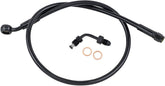 Magnum Shielding Line Brake Upr W/Adpt Blk BRAKE LINES-HOSES-STAINLESS ST Magnum Shielding