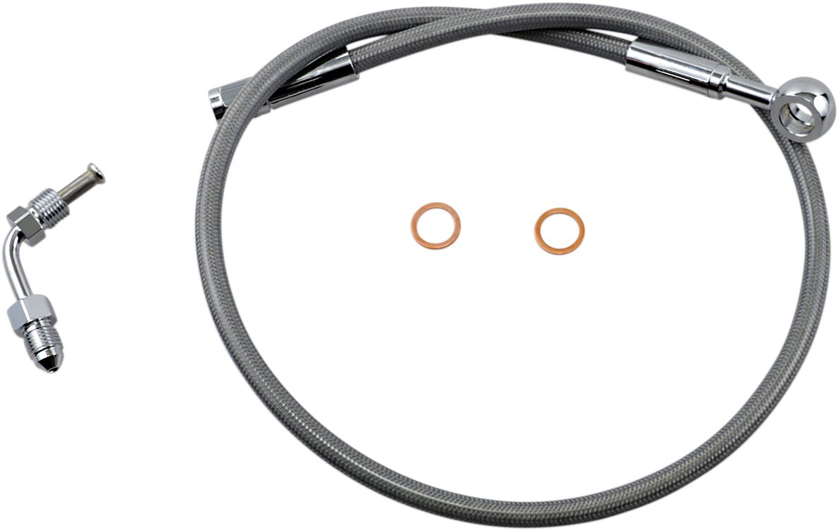 Magnum Shielding Line Brake Upr W/Adpt Ssc BRAKE LINES-HOSES-STAINLESS ST Magnum Shielding