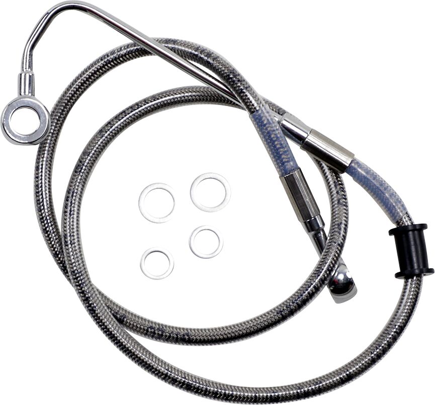 Drag Specialties Brk Line 15 17 Sftl Ss +2 BRAKE LINES-HOSES-STAINLESS ST Drag Specialties