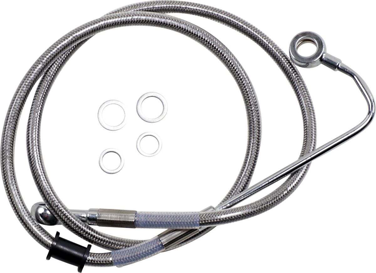 Drag Specialties Brk Line 15 17 Sftl Ss +6 BRAKE LINES-HOSES-STAINLESS ST Drag Specialties