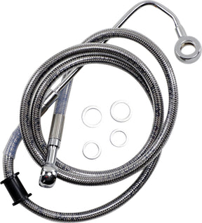 Drag Specialties Brk Line 15 17 Sftl Ss +8 BRAKE LINES-HOSES-STAINLESS ST Drag Specialties