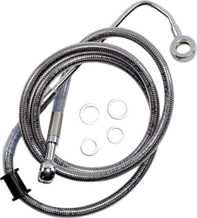 Drag Specialties Brk Line 15 17 Sftl Ss +8 BRAKE LINES-HOSES-STAINLESS ST Drag Specialties