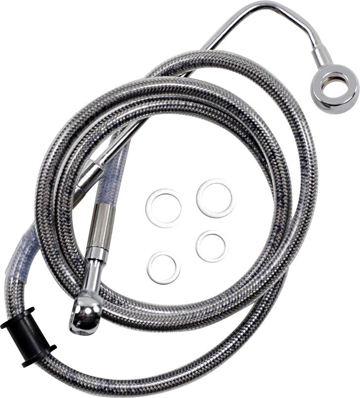 Drag Specialties Brk Line 15 17 Sftl Ss +8 BRAKE LINES-HOSES-STAINLESS ST Drag Specialties