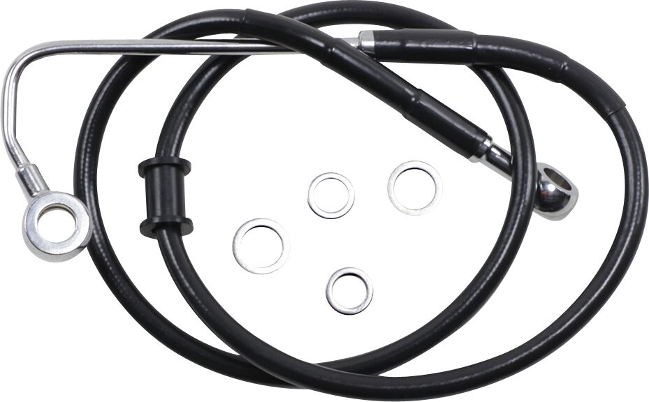 Drag Specialties Brk Line 15 17 Sftl Blk +2 Brake Lines Hoses Stainless Drag Specialties