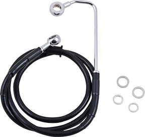 Drag Specialties Brk Line 15 17 Sftl Blk +6 BRAKE LINES-HOSES-STAINLESS ST Drag Specialties