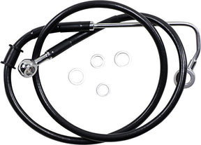 Drag Specialties Brk Line 15 17 Sftl Blk +6 BRAKE LINES-HOSES-STAINLESS ST Drag Specialties