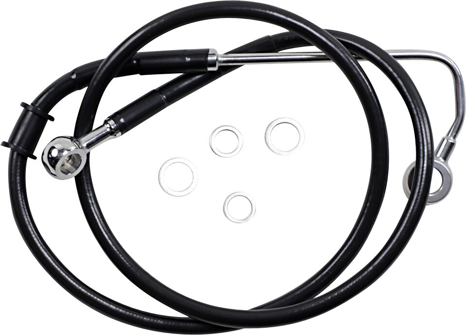 Drag Specialties Brk Line 15 17 Sftl Blk +6 BRAKE LINES-HOSES-STAINLESS ST Drag Specialties