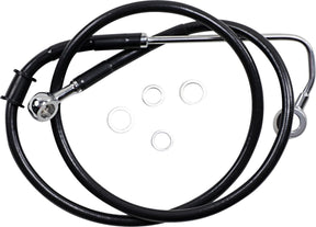 Drag Specialties Brk Line 15 17 Sftl Blk +6 BRAKE LINES-HOSES-STAINLESS ST Drag Specialties