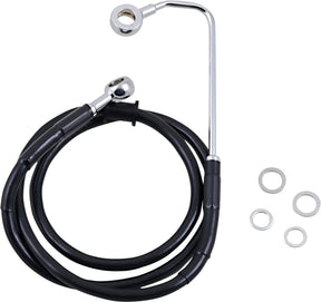 Drag Specialties Brk Line 15 17 Sftl Blk +6 BRAKE LINES-HOSES-STAINLESS ST Drag Specialties