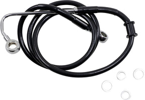 Drag Specialties Brk Line 15 17 Sftl Blk +8 Brake Lines Hoses Stainless Drag Specialties