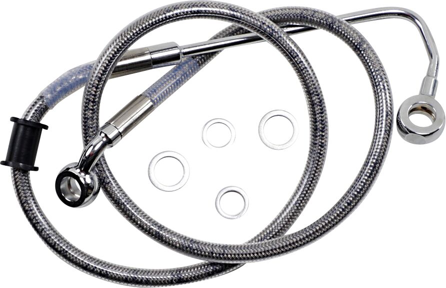 Drag Specialties Brk Line 15 17 Sftl Ss +2 BRAKE LINES-HOSES-STAINLESS ST Drag Specialties