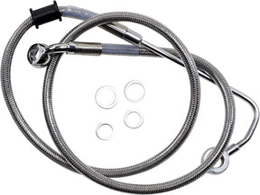Drag Specialties Brk Line 15 17 Sftl Ss +4 BRAKE LINES-HOSES-STAINLESS ST Drag Specialties