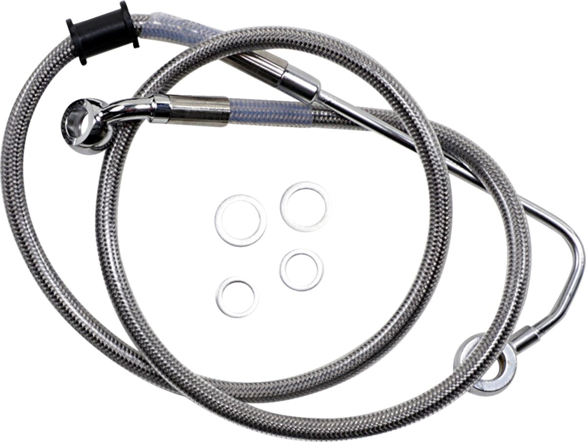 Drag Specialties Brk Line 15 17 Sftl Ss +6 BRAKE LINES-HOSES-STAINLESS ST Drag Specialties