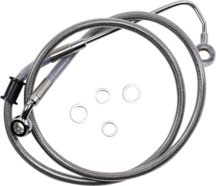Drag Specialties Brk Line 15 17 Sftl Ss +8 BRAKE LINES-HOSES-STAINLESS ST Drag Specialties
