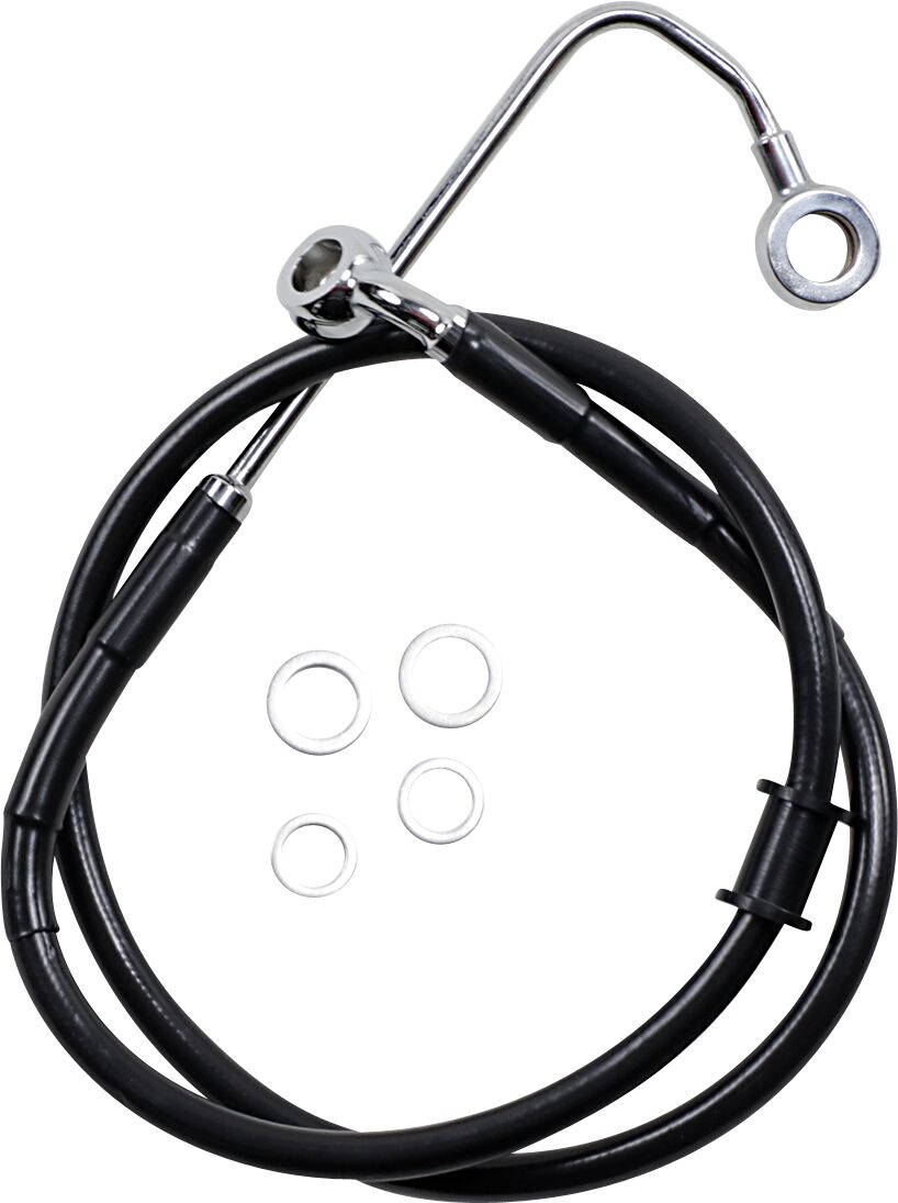Drag Specialties Brk Line 15 17 Sftl Blk BRAKE LINES-HOSES-STAINLESS ST Drag Specialties