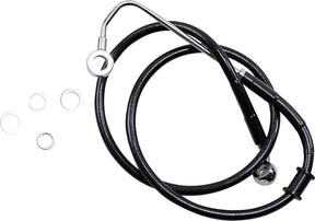 Drag Specialties Brk Line 15 17 Sftl Blk +4 Brake Lines Hoses Stainless Drag Specialties