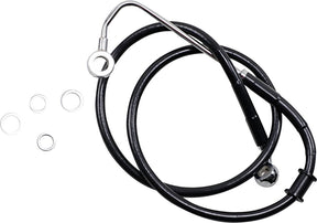 Drag Specialties Brk Line 15 17 Sftl Blk +4 Brake Lines Hoses Stainless Drag Specialties