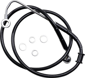 Drag Specialties Brk Line 15 17 Sftl Blk +8 Brake Lines Hoses Stainless Drag Specialties