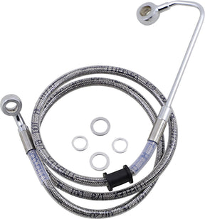 Drag Specialties Brk Line 15 17 Sftl Ss +8 BRAKE LINES-HOSES-STAINLESS ST Drag Specialties