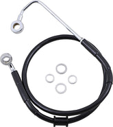 Drag Specialties Brk Line 15 17 Sftl Blk Brake Lines Hoses Stainless Drag Specialties