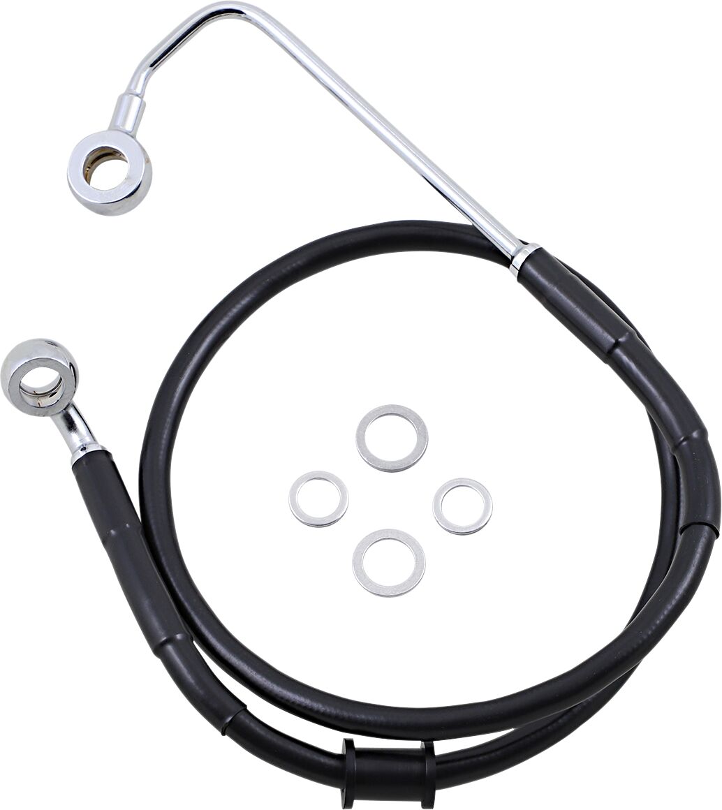 Drag Specialties Brk Line 15 17 Sftl Blk Brake Lines Hoses Stainless Drag Specialties