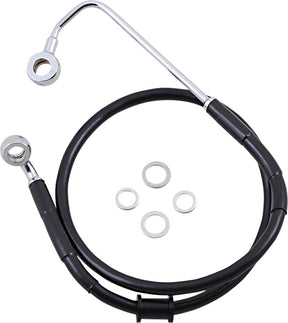 Drag Specialties Brk Line 15 17 Sftl Blk Brake Lines Hoses Stainless Drag Specialties