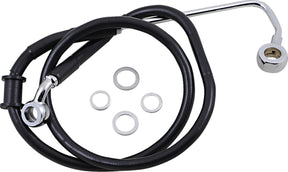 Drag Specialties Brk Line 15 17 Sftl Blk +2 BRAKE LINES-HOSES-STAINLESS ST Drag Specialties