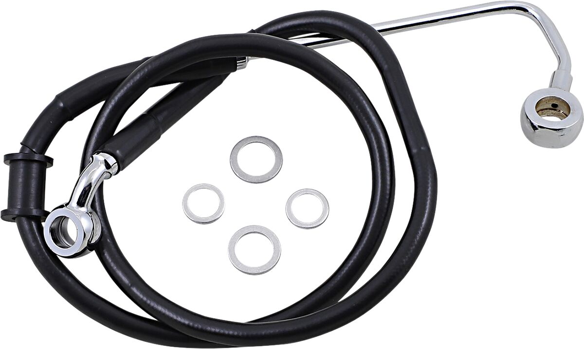 Drag Specialties Brk Line 15 17 Sftl Blk +2 BRAKE LINES-HOSES-STAINLESS ST Drag Specialties