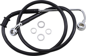 Drag Specialties Brk Line 15 17 Sftl Blk +6 Brake Lines Hoses Stainless Drag Specialties