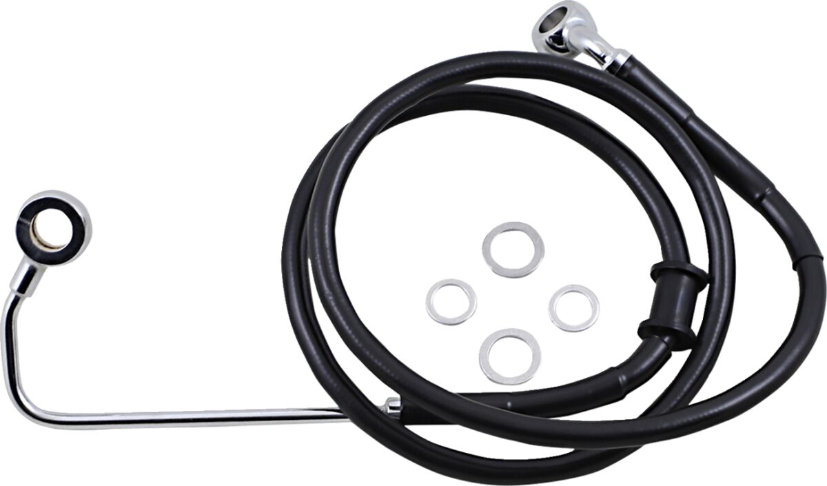 Drag Specialties Brk Line 15 17 Sftl Blk +8 Brake Lines Hoses Stainless Drag Specialties