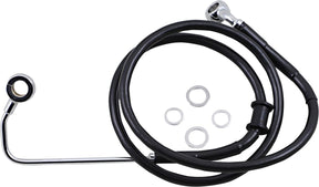 Drag Specialties Brk Line 15 17 Sftl Blk +8 Brake Lines Hoses Stainless Drag Specialties