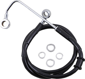 Drag Specialties Brk Line 15 17 Sftl Blk+10 Brake Lines Hoses Stainless Drag Specialties