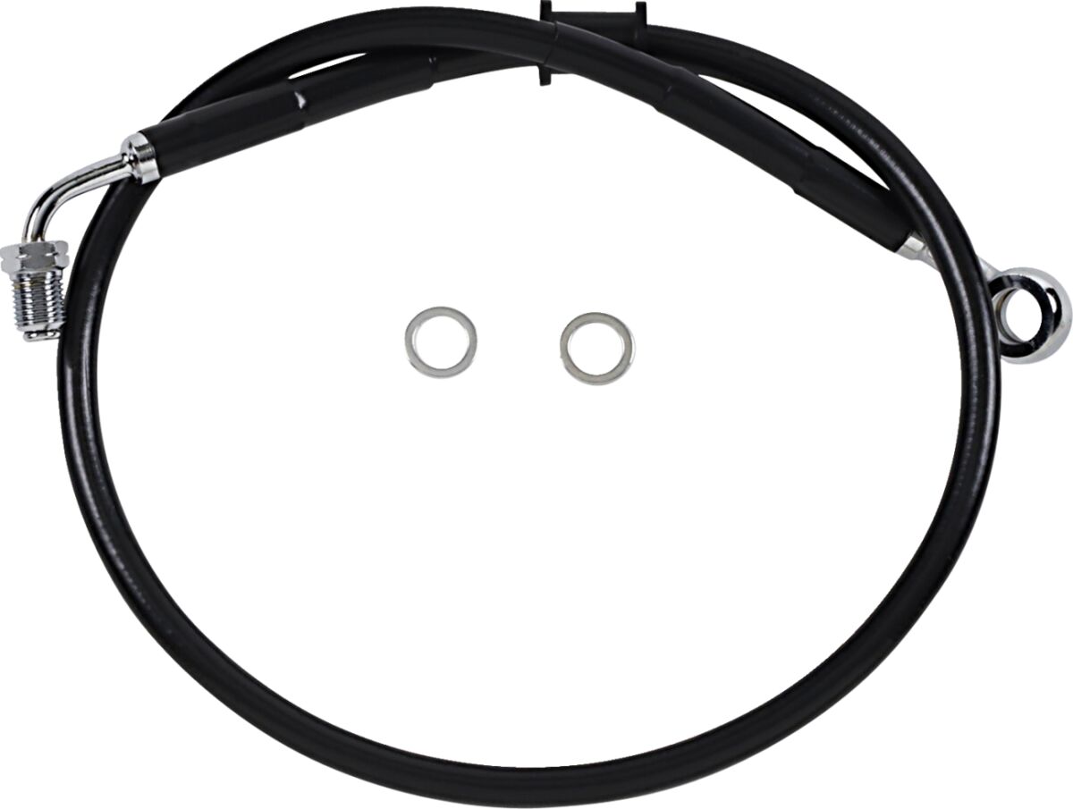Drag Specialties Line Brk 18 Sftl Blk BRAKE LINES-HOSES-STAINLESS ST Drag Specialties