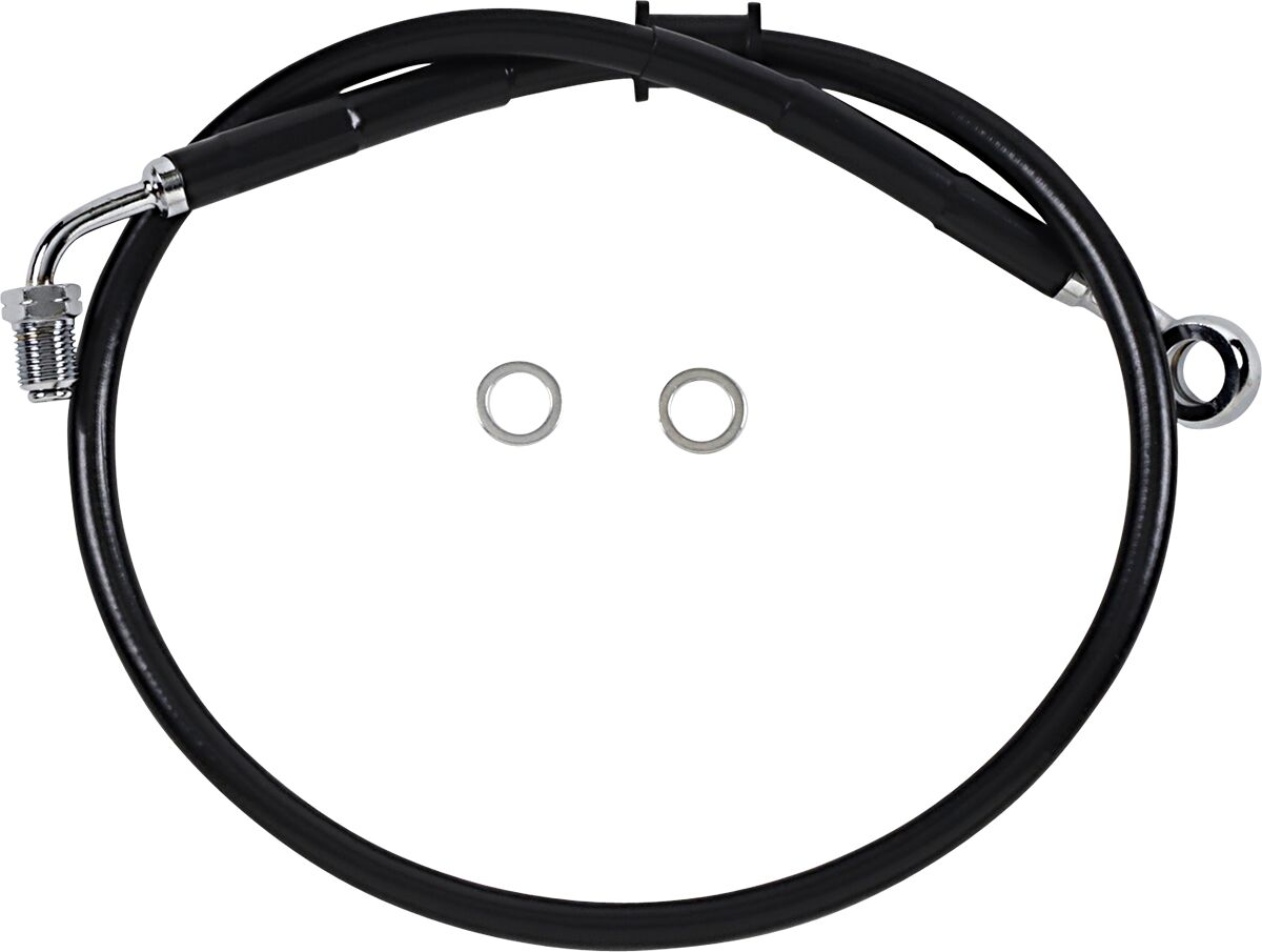 Drag Specialties Line Brk 18 Sftl Blk BRAKE LINES-HOSES-STAINLESS ST Drag Specialties