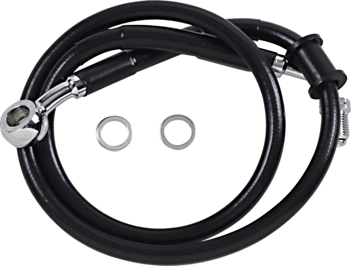 Drag Specialties Line Brk 18 Sftl Blk +2 BRAKE LINES-HOSES-STAINLESS ST Drag Specialties