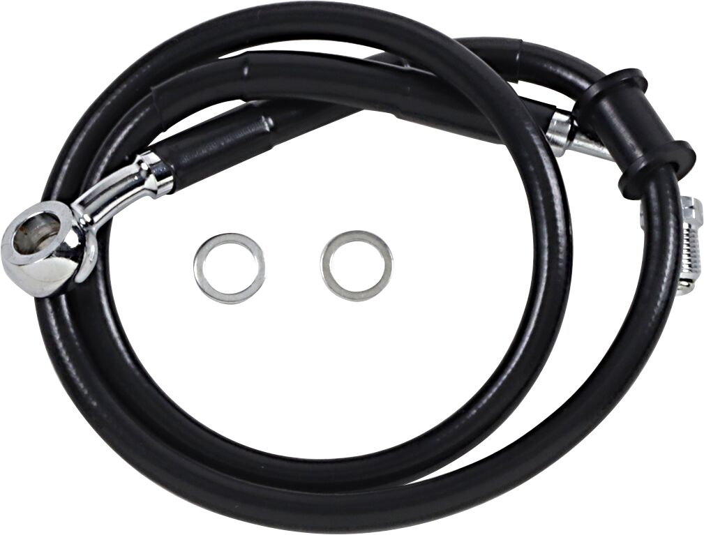 Drag Specialties Line Brk 18 Sftl Blk +2 BRAKE LINES-HOSES-STAINLESS ST Drag Specialties