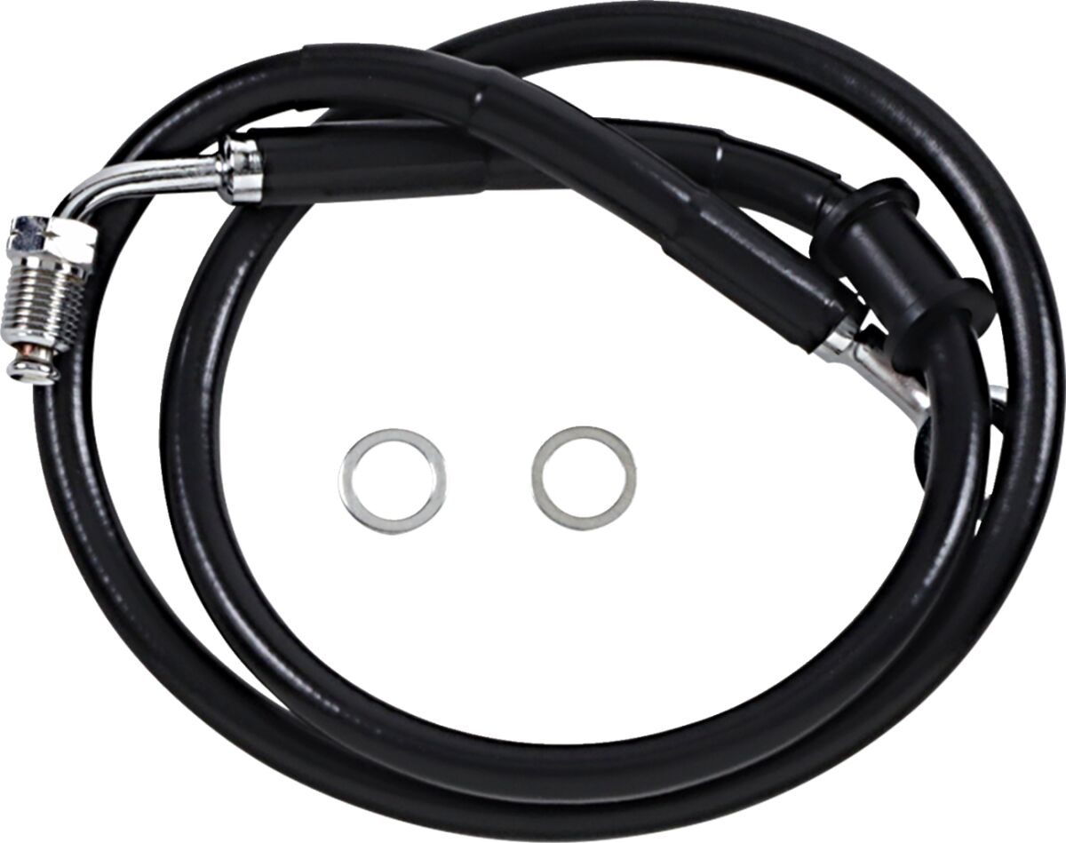 Drag Specialties Line Brk 18 Sftl Blk +4 BRAKE LINES-HOSES-STAINLESS ST Drag Specialties