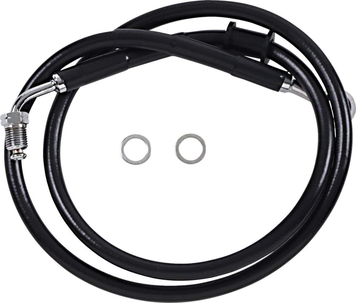 Drag Specialties Line Brk 18 Sftl Blk +10 BRAKE LINES-HOSES-STAINLESS ST Drag Specialties