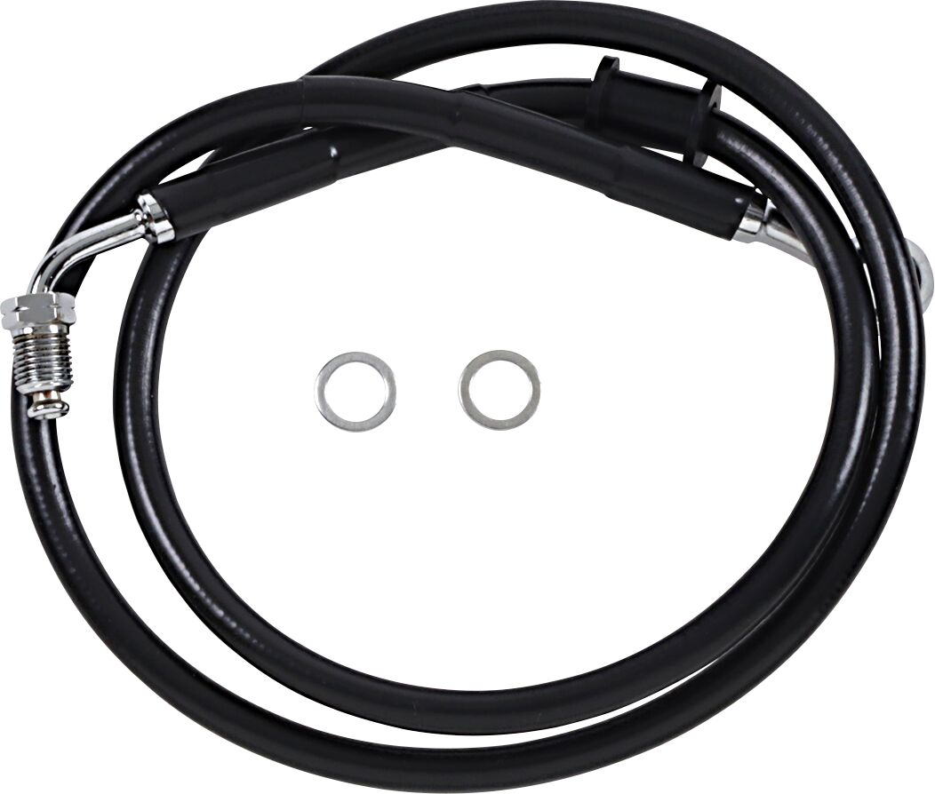 Drag Specialties Line Brk 18 Sftl Blk +10 BRAKE LINES-HOSES-STAINLESS ST Drag Specialties