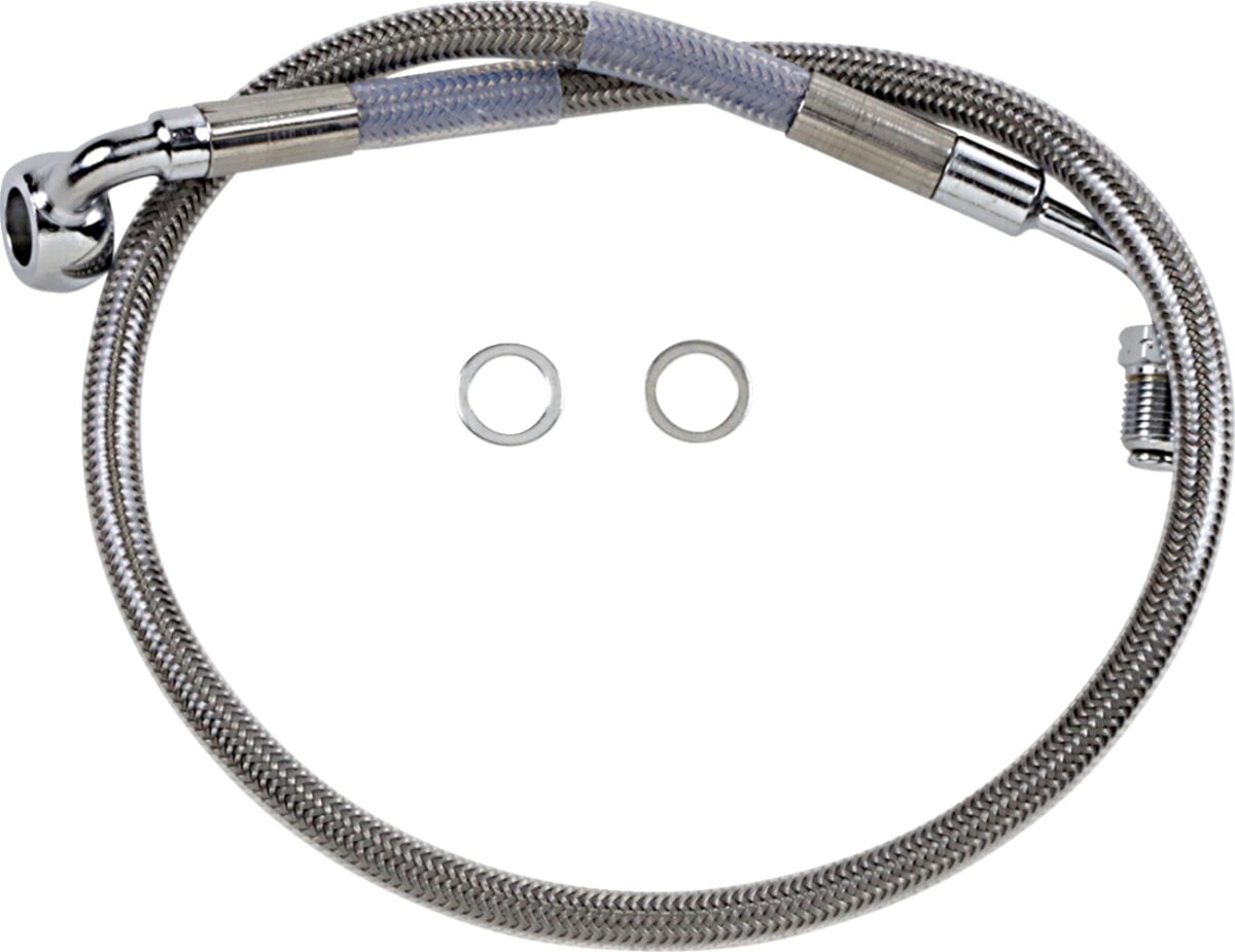 Drag Specialties Line Brk 18 Sftl Ss BRAKE LINES-HOSES-STAINLESS ST Drag Specialties