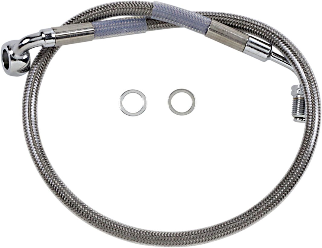 Drag Specialties Line Brk 18 Sftl Ss BRAKE LINES-HOSES-STAINLESS ST Drag Specialties